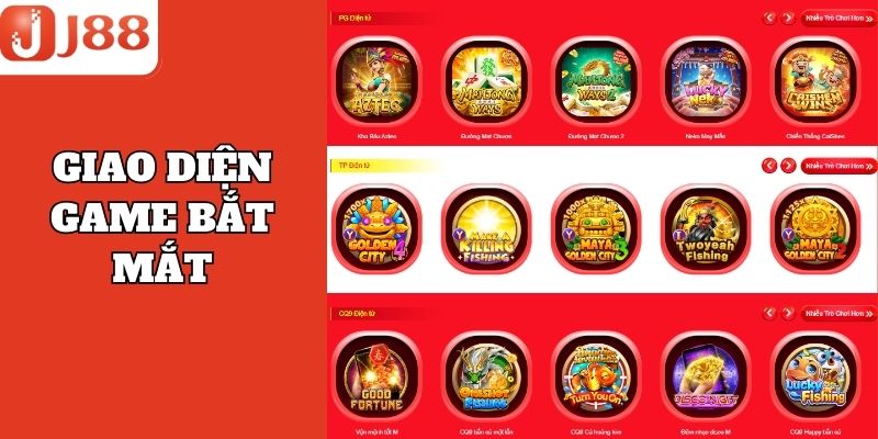 Giao diện game tại hệ thống Gamebet bắt mắt, linh hoạt