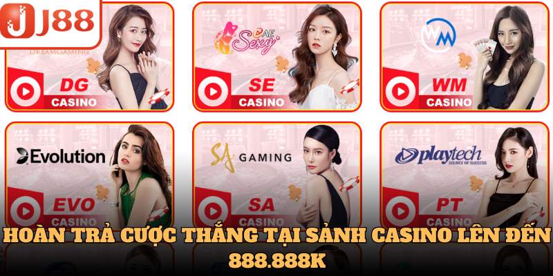 Hoàn trả cược thắng tại sảnh casino lên đến 888.888k