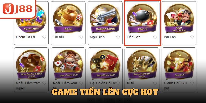 Game bài tiến lên trực tuyến cực hot